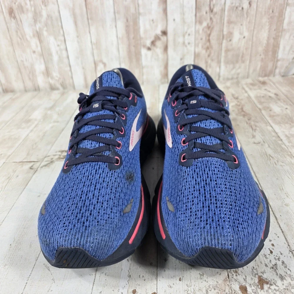 Brooks Ghost 15 Womens Running Shoes Blue Pink 1203801B469 Size 11 Medium B